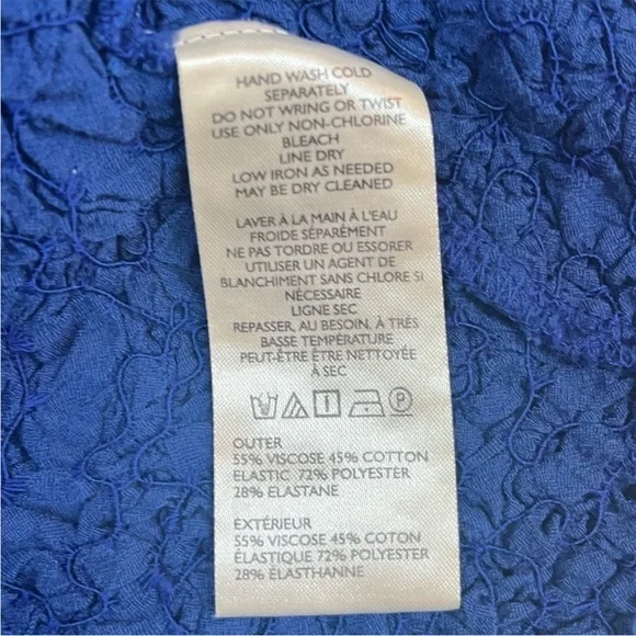 Anthropologie Blue Ruffle Trim Textured Sleeveless Mini Dress M NWT - Picture 7 of 10